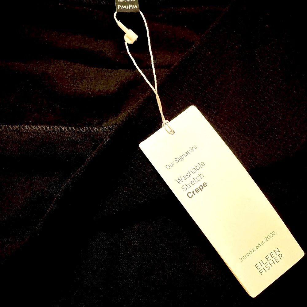 Eileen Fisher Black Midi Slim Skirt